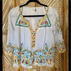 AKEMI + KIN Bisbee Embroidered Top